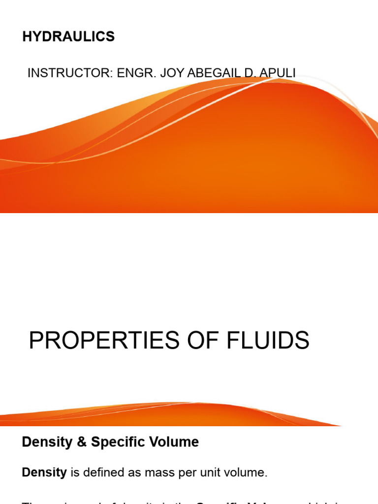 Fluid Properties and Hydraulics Problems | PDF