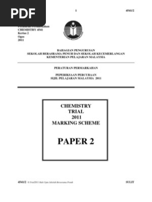 Skema Paper 2 Chem Pdf Redox Properties Of Water