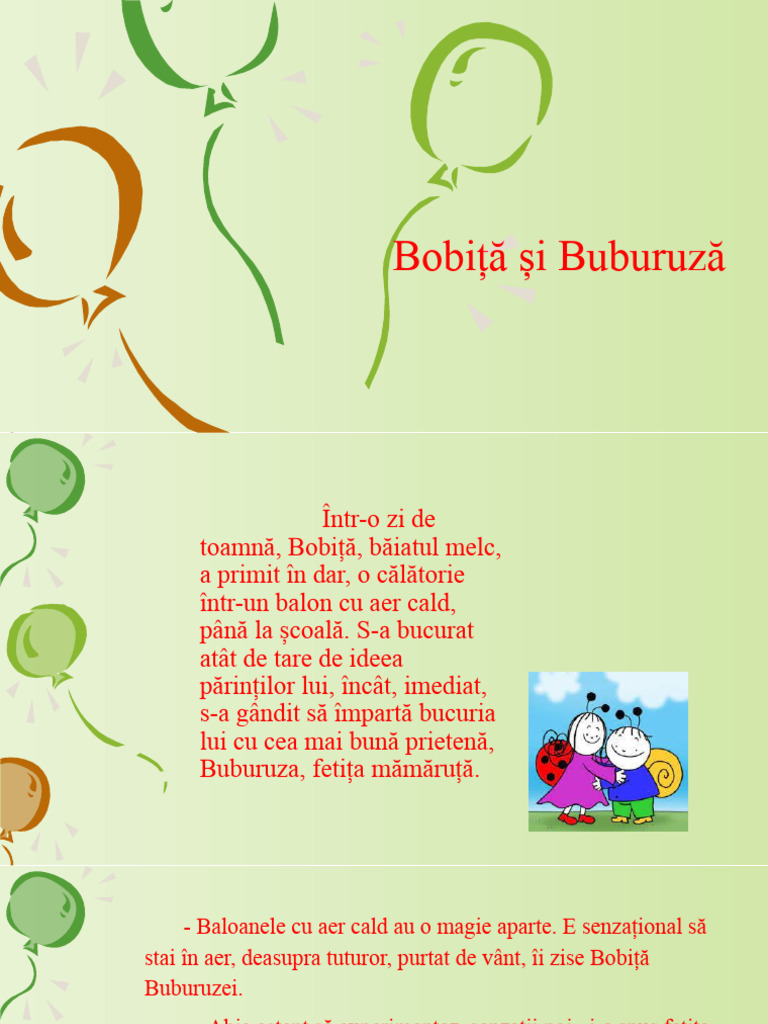 Bobita Si Buburuza | PDF