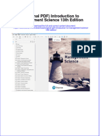 Original PDF Introduction To Management Science 13th Edition PDF
