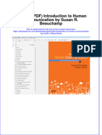 Original PDF Introduction To Human Communication by Susan R Beauchamp PDF