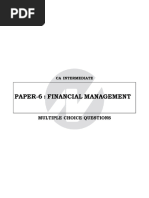 PAPER-6A Financial Management MCQS