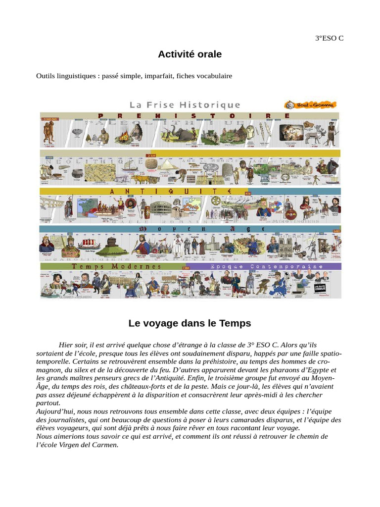 Voyage Temporel en 3° ESO C PDF — free download