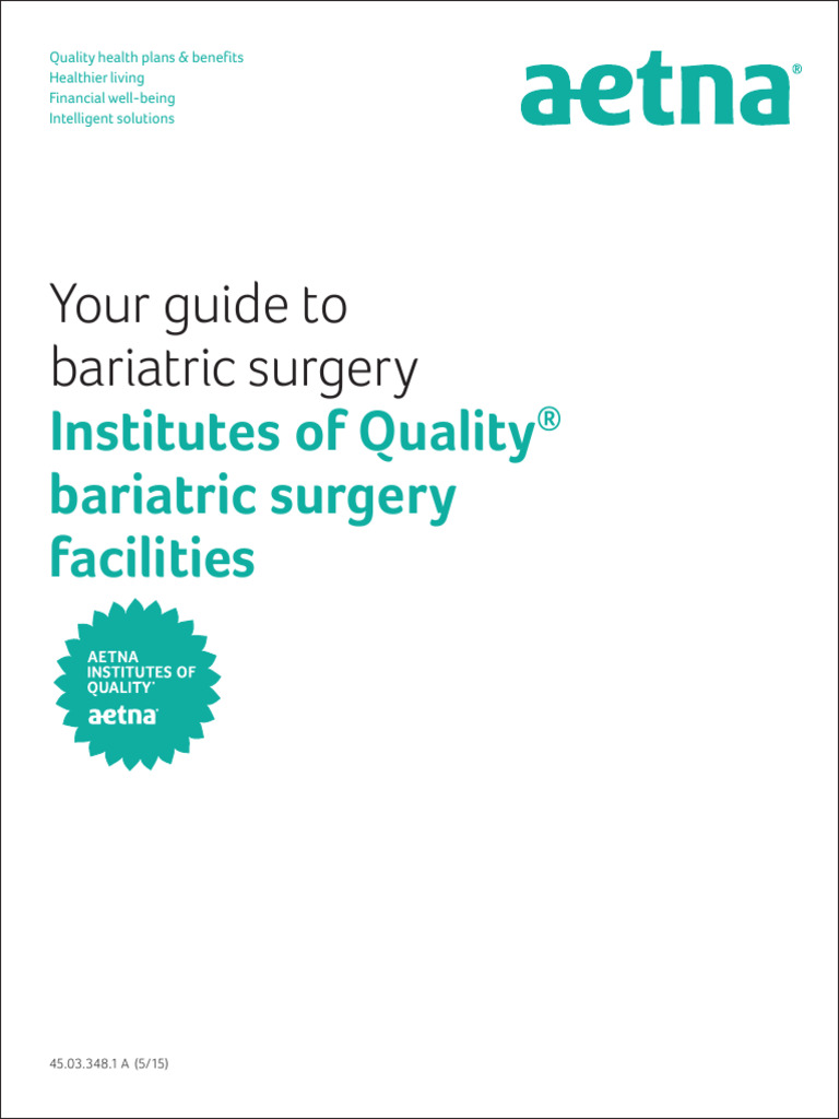 Aetna Ioq Bariatric Guide PDF Surgery Bariatric Surgery