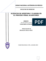 Alegatos de Apertura y Clausura en El Proceso Penal Acusatorio