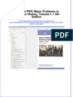 Original PDF Major Problems in American History Volume I 1 4th Edition PDF