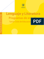 Programa Lenguaje y Literatura III Ciclo