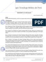 N° 125 CTMP CN 2022 Aprobacion Codigo de Etica Del Colegio Tecnologo Medico Del Peru