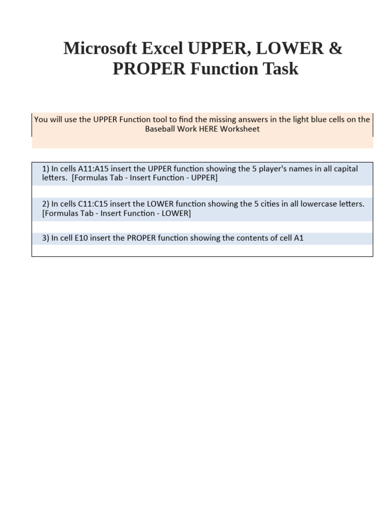 Excel 2019-365 Text and Math Functions 6 | PDF