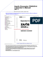 Hitachi Hydraulic Excavator Zx85us 6 Zx85usb 6 Operators Manual Enmdeq En1 1