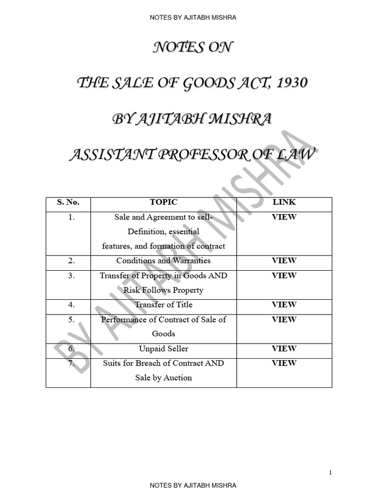 SALES OF GOODS ACT 1930 QUESTIONS AND ANSWERS PDF DOWNLOAD visual data 8
