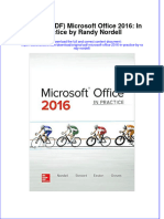 Original PDF Microsoft Office 2016 in Practice by Randy Nordell PDF