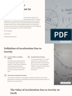 Introduction To Acceleration Due To Gravity
