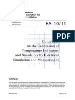 EA1011 Guidelines Calibration Temperature