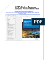 Original PDF Modern Corporate Finance Theory and Practice 8th Edition PDF
