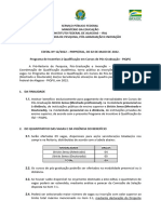 Serviço Público Federal Ministério Da Educação Instituto Federal de Alagoas - Ifal Pró-Reitoria de Pesquisa, Pós-Graduação E Inovação