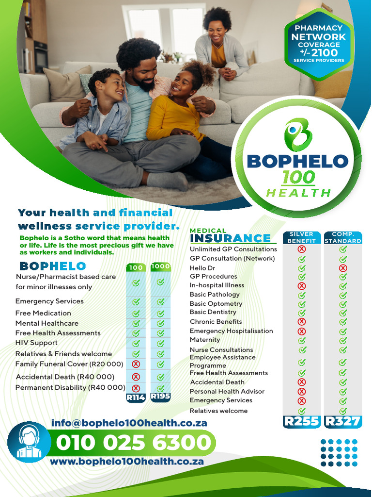 Bophelo Health One Pager PDF Health Care General Practitioner