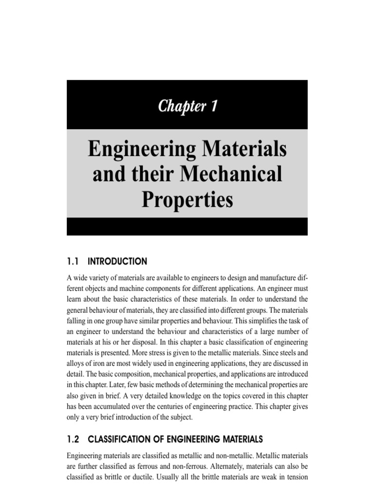 Overview of Engineering Materials | PDF | Cast Iron | Steel
