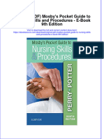 Original PDF Mosbys Pocket Guide To Nursing Skills and Procedures e Book 9th Edition PDF