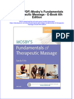 Original PDF Mosbys Fundamentals of Therapeutic Massage e Book 6th Edition PDF