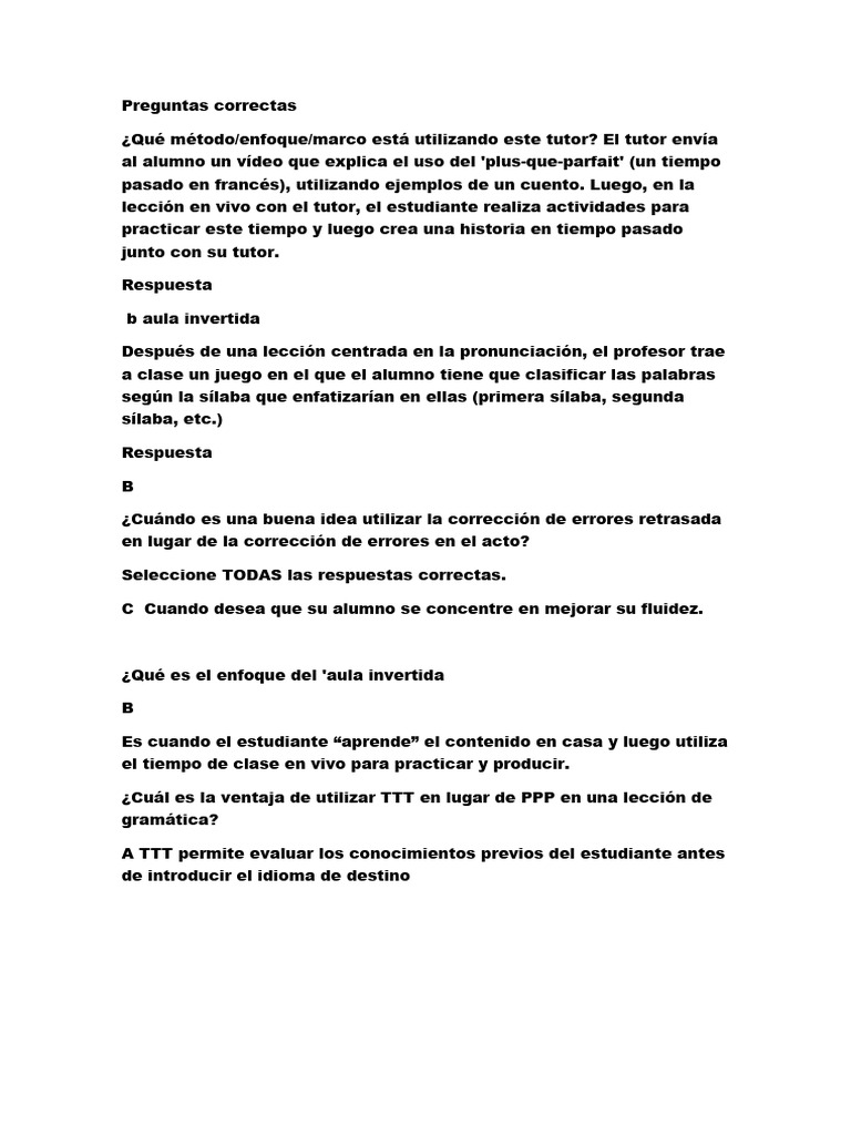 Preguntas Correctas | PDF | Cognición | Comunicación humana