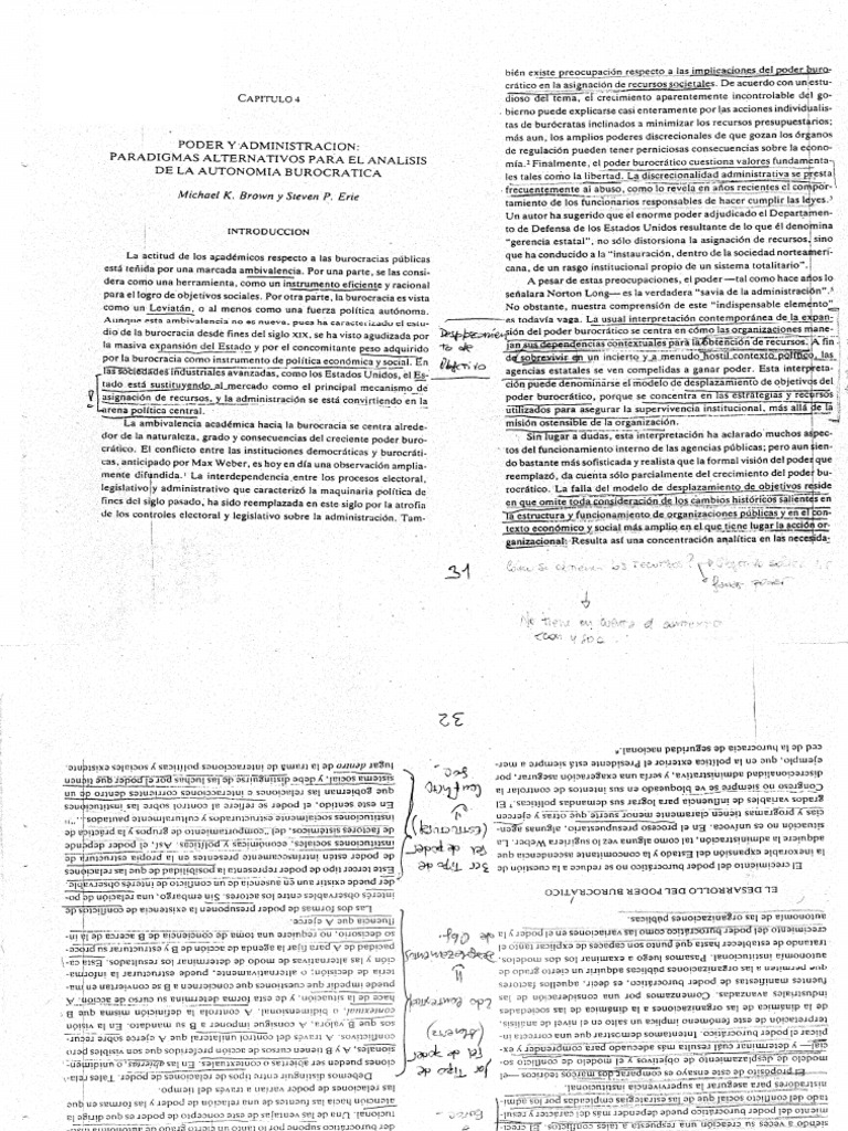 Brown y erie poder y administraci n paradigmas alternativos pdf
