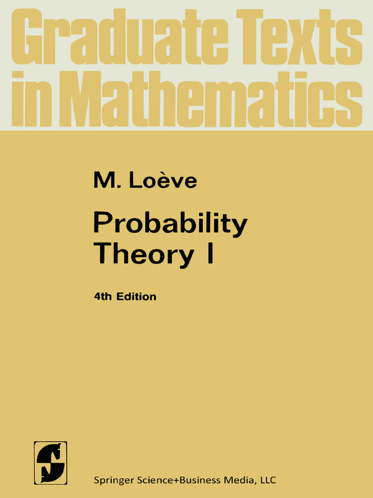 Probability Theory I - M. Loève | PDF | Measure (Mathematics