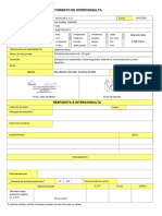 Formato de Interconsulta: Altura de Labor 4.390 MSNM