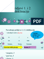 Pridjevi 1 I 2 Deklinacije BT