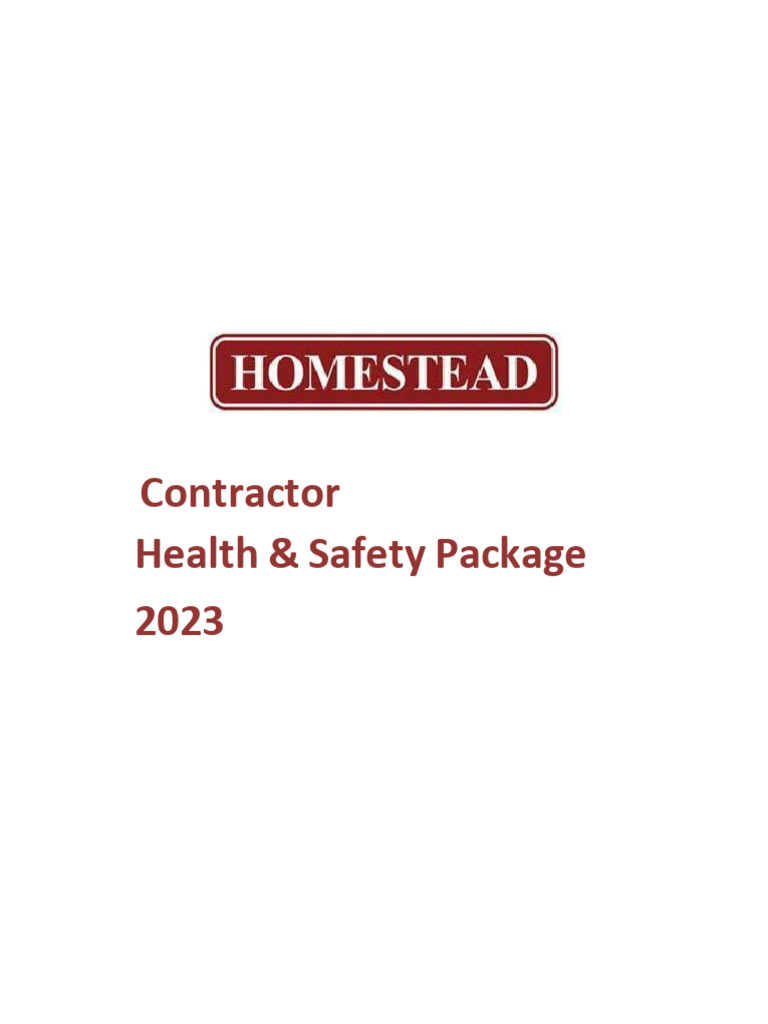 TD - Appendix A - Health & Safety Package 2023 | PDF | Occupational ...