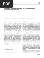 Development of Mapping Techniques For Off Road Trafficability