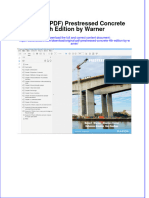 Original PDF Prestressed Concrete 4th Edition by Warner PDF
