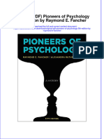 Original PDF Pioneers of Psychology 5th Edition by Raymond e Fancher PDF