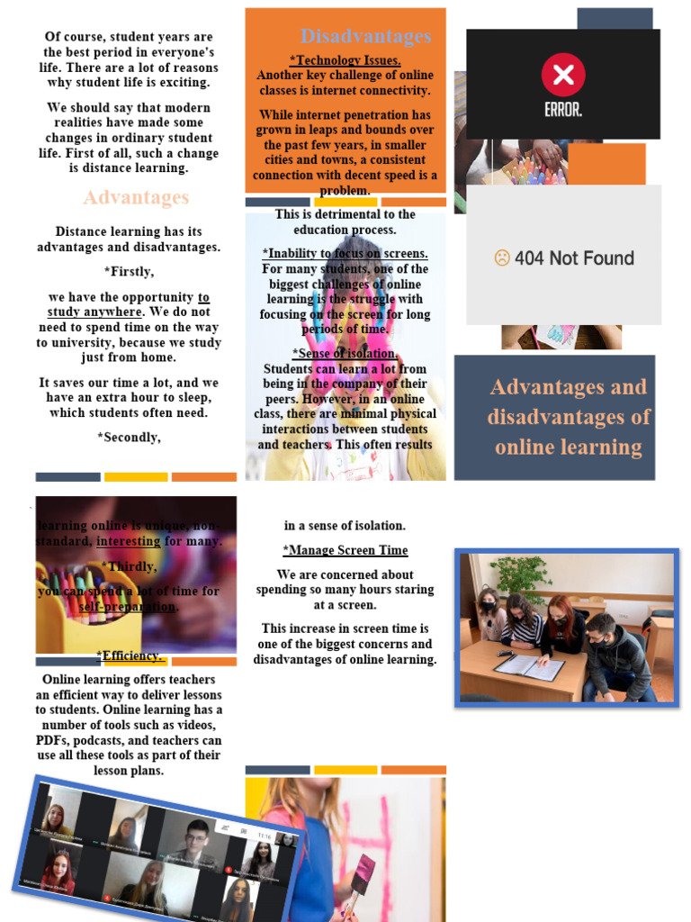 Advantages and Disadvantages of Online Learning | PDF | Educational ...