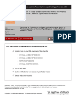 Evaluation of Safety and Environmental Metrics For Potential Application at Chemical Agent Disposal Facilities