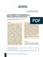 La Responsabilidad Social Empresarial y Su Papel Estratégico en La Competitividad de Las Empresas Exportadoras Internacionales