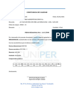 Constancia 2022-2423 - RESEMIN - PERNO HEXAGONAL - M16X75MM - Clase 10.9 - Tropicalizado