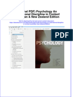 Original PDF Psychology An International Discipline in Context Australian New Zealand Edition PDF