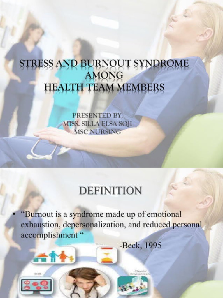 Stress and Burnout Syndrome Among Health Team Members | PDF
