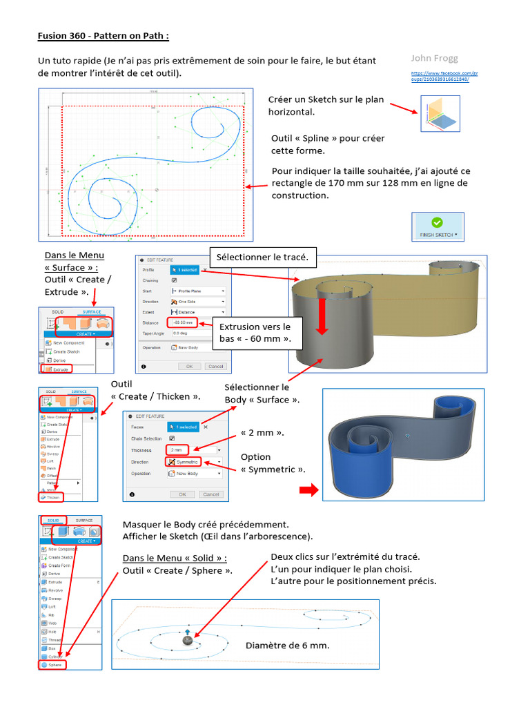Modèle sur Trajet dans Fusion 360 | PDF