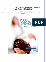 Original PDF Public Speaking Finding Your Voice 10th Edition PDF