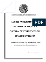 70b799 - LEY DEL PATRONATO DE LAS UNIDADES DE SERVICIOS CULTURALES Y TURÍSTICOS DEL ESTADO DE YUCATÁN (Última Ref 31-07-19)