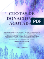 Cuotas de Donaciones Agotadas