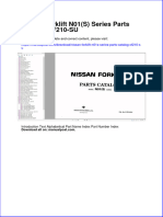 Nissan Forklift n01s Series Parts Catalog Cf210 Su