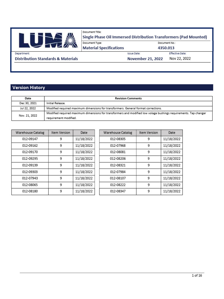 LUMA RFP 216424 - Attachment B - Technical Specifications | PDF ...