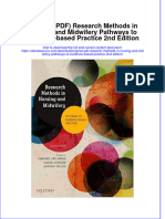 Original PDF Research Methods in Nursing and Midwifery Pathways To Evidence Based Practice 2nd Edition PDF