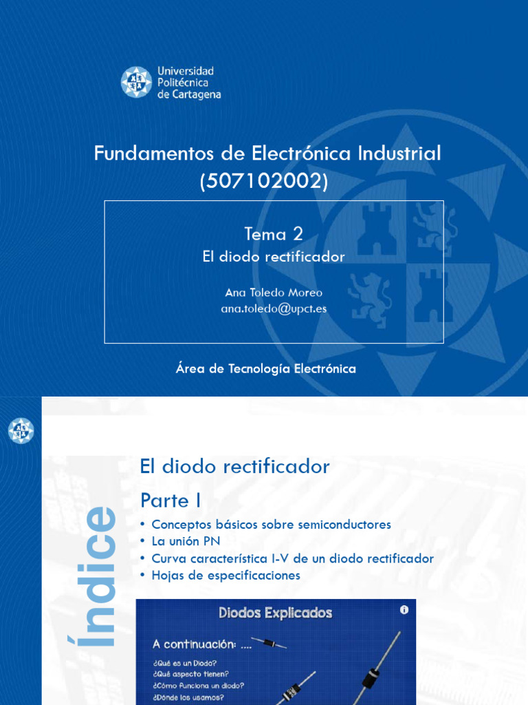 Fundamentos del Diodo Rectificador | PDF | Relé | Unión PN