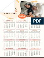 Calendário Foto Família Divertido Amarelo