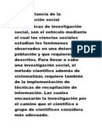 La Importancia de La Investigación Social