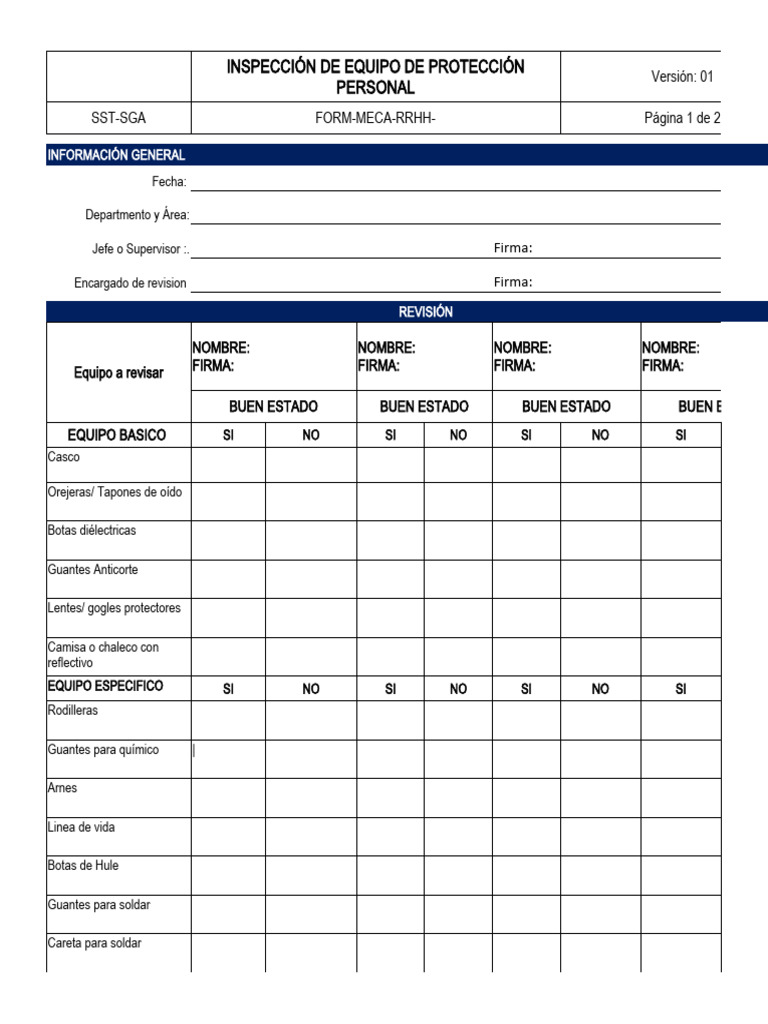 FORM-CELE-RRHH-02, Entrega de Uniformes y EPP | PDF | Equipo de ...